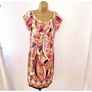Vtg ECI 90s Midi Dress Sz 4 Satin Silk Blend Pink Pockets Indie Mod Artsy Kawaii